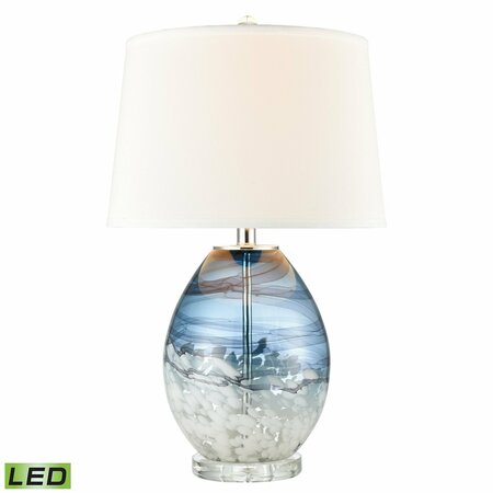 ELK SIGNATURE Livingstone 25'' High 1-Light Table Lamp - Blue - Includes LED Bulb H0019-7999-LED